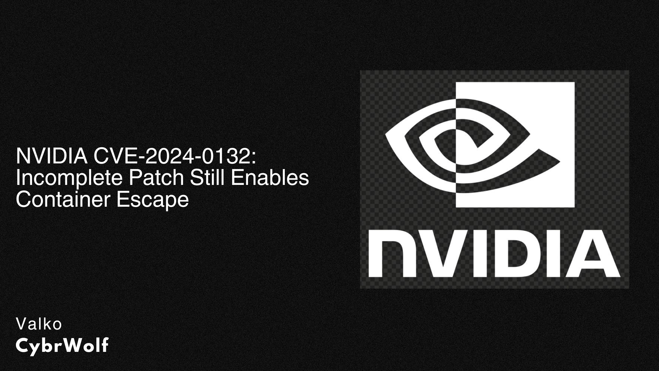 nvidia patch blog