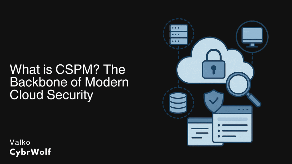 Cybrwolf's blog banner of what CSPM is. Also showcases a diagramatic representation of CSPM